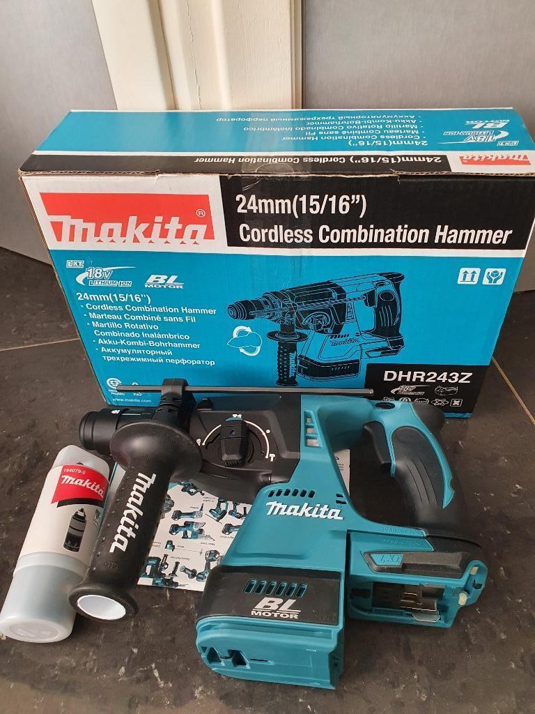 Makita DHR243Z Hammer zonder batterij of oplader met 3 modi, Doe-het-zelf en Bouw, Ophalen of Verzenden, Nieuw
