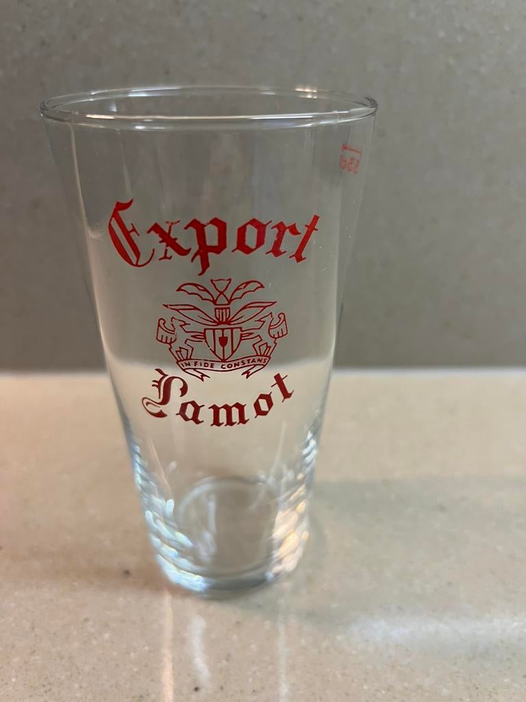 Bierglas Export Lamot, Verzamelen, Verzenden, Zo goed als nieuw, Glas of Glazen, Overige merken