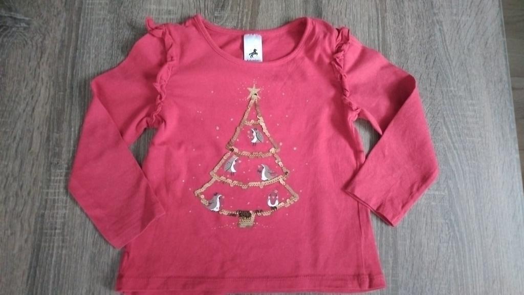 t-shirt kerst 110, Enfants & Bébés, Vêtements enfant | Taille 110, C&A, Chemise ou À manches longues, Enlèvement, Utilisé