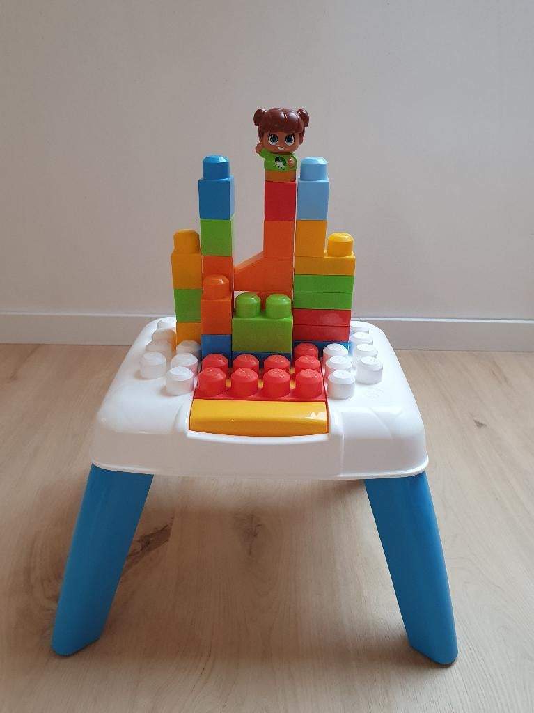 Blokkentafel mega bloks, Kinderen en Baby's, Ophalen, Zo goed als nieuw, Megabloks