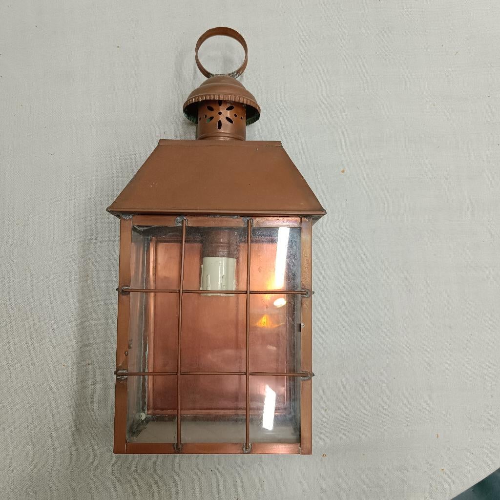 lanterne, Rouge, Bronze ou Cuivre, Comme neuf, 25 à 50 cm