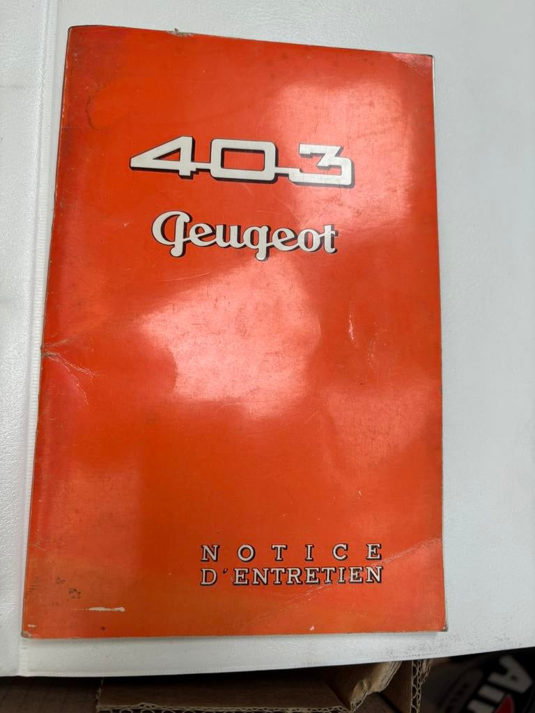 Gebruikershandleiding Peugeot 403 nieuwwaardig, Ophalen of Verzenden