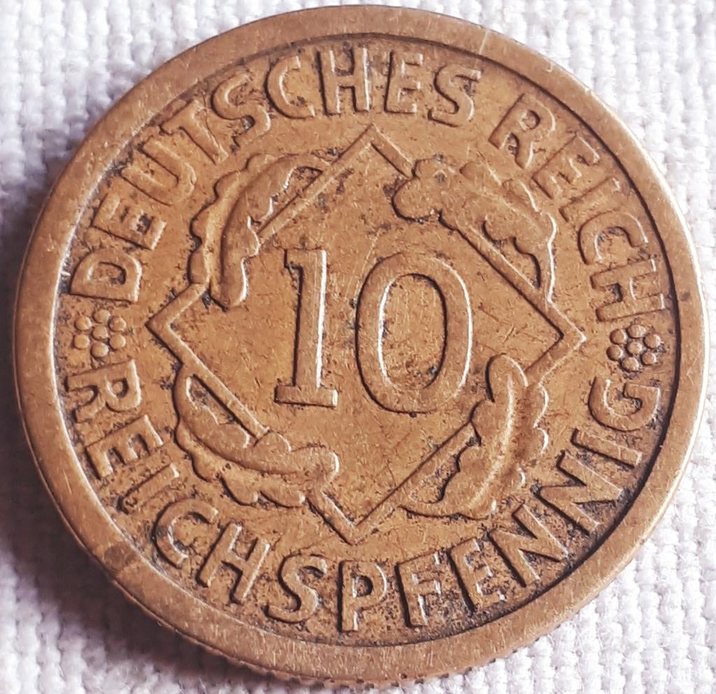 DUITSLAND: 10 REICHSPFENNIG 1924 A KM 3, Postzegels en Munten, Munten | Europa | Niet-Euromunten, Ophalen of Verzenden, Duitsland