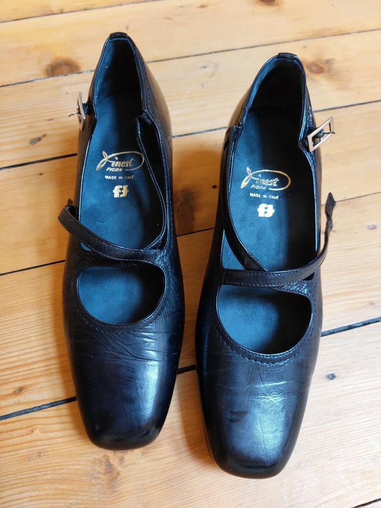 Zwarte hakschoenen mt36, Schoenen met lage hakken, Zwart, Ophalen of Verzenden, Zo goed als nieuw