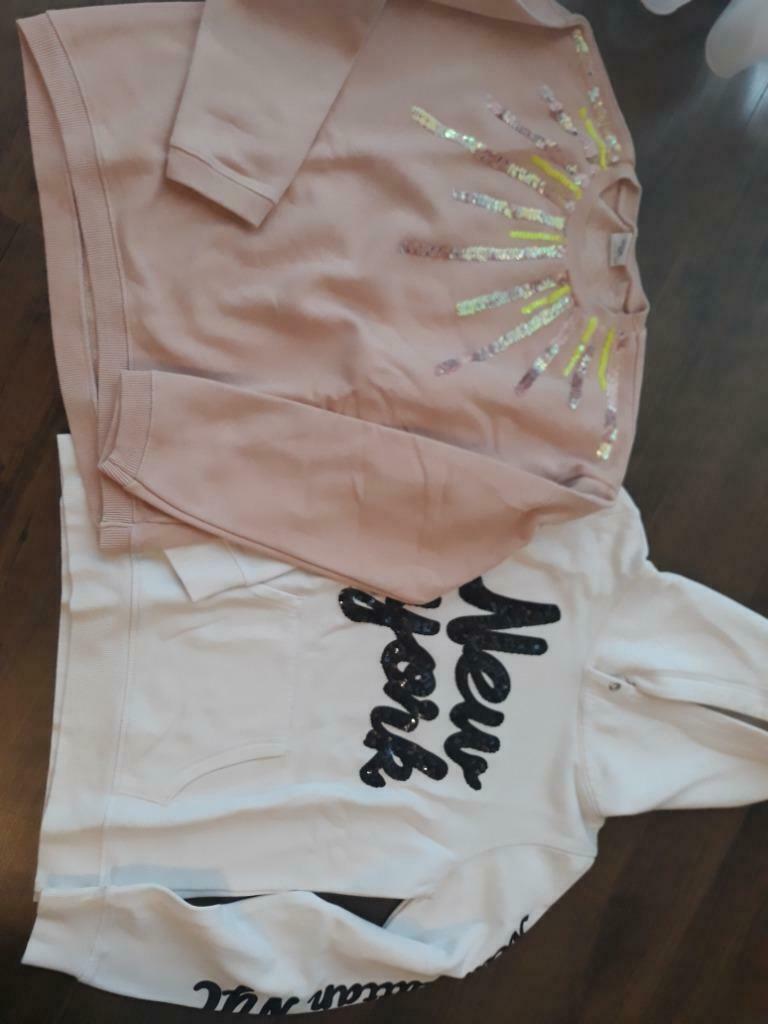 2 sweats 13/14 ans avec sequins, Kinderen en Baby's, Kinderkleding | Overige, Ophalen of Verzenden, Gebruikt, H&M