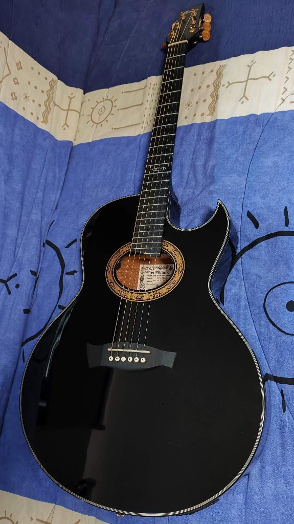 Guitare Ibanez EP5-BP Euphoria Steve Vai, Ophalen, Zo goed als nieuw, Western- of Steelstringgitaar, Met (piezo-)element