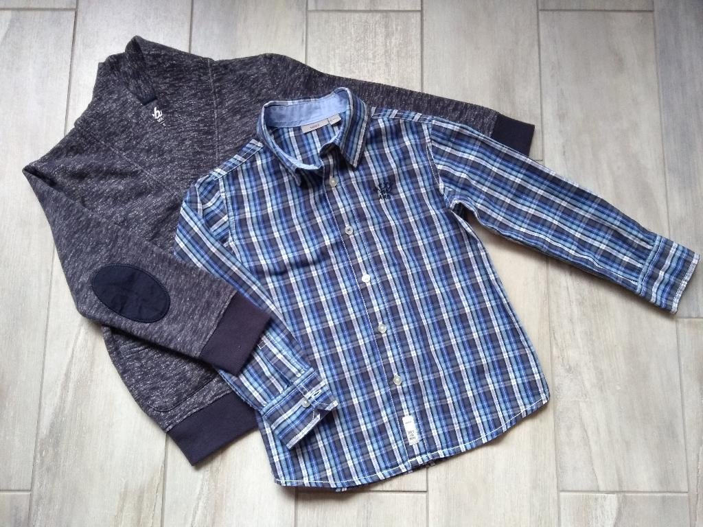 ★ M104/110 - Set Gillet + Hemd Mexx, Enlèvement ou Envoi, Utilisé, Garçon, Pull ou Veste
