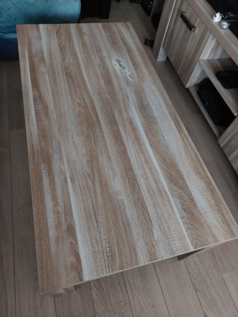 Table basse - Style chêne clair/Sonoma, 100 à 150 cm, Moins de 50 cm, Chêne, Enlèvement