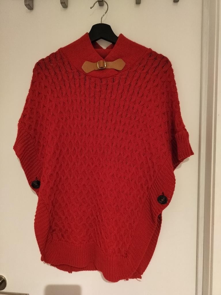 Poncho dames, taille unique NIEUW!, Ophalen, Rood