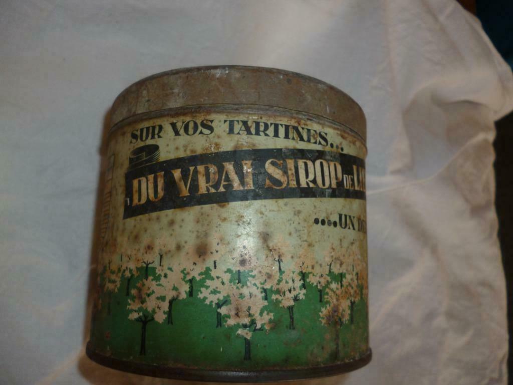 Antieke oude blikken pot SIROP de LIEGE, Verzamelen, Ophalen