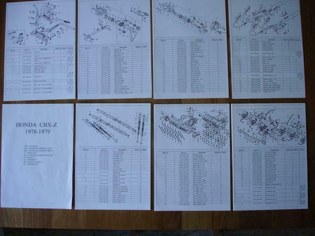 Onderdelenmap CBX 1000-Z, Motoren, Ophalen of Verzenden, Honda