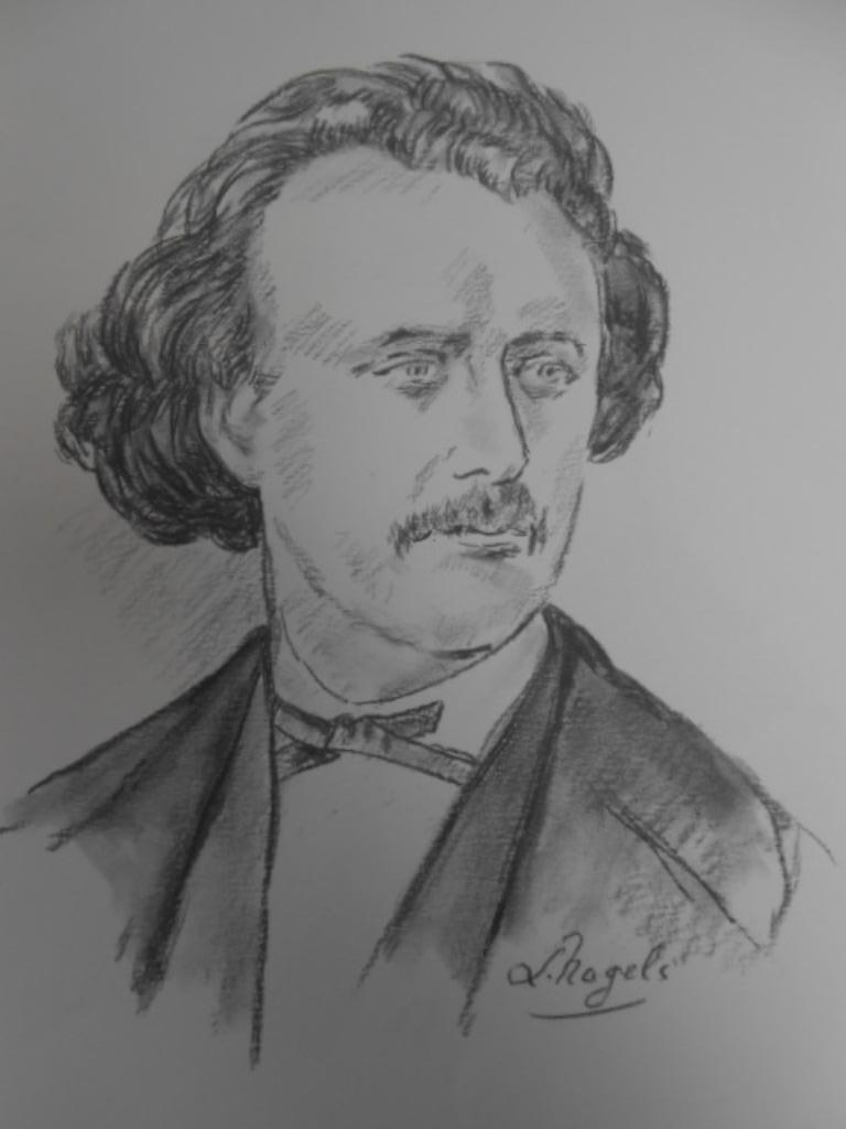 poster Anton Bergmann 1835 - 1874, Rechthoekig Staand, Ophalen of Verzenden, Zo goed als nieuw, A1 t/m A3