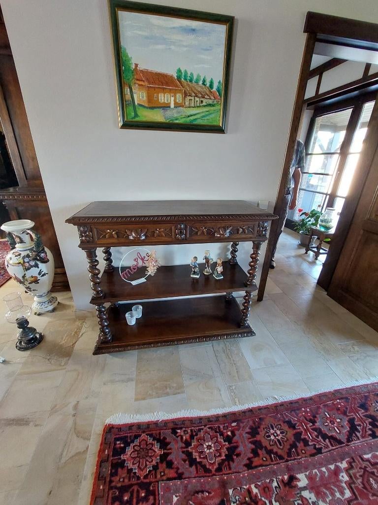Buffet tafel, Enlèvement, Comme neuf, Chêne