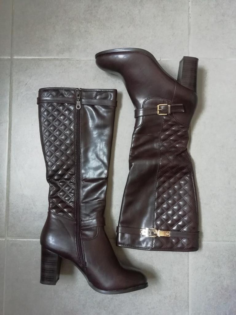 Bruin ledere dames laarzen, Maat 40, Enlèvement, Neuf