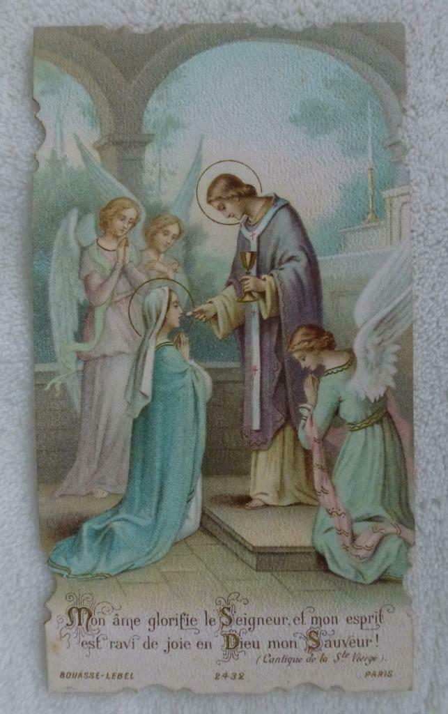 bidprentje première communion Courtrai 1906 Robert Pringiers, Verzenden, Bidprentje