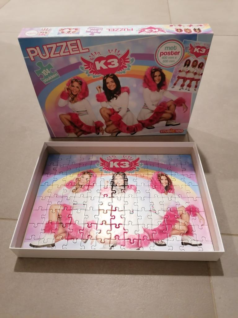 K3 puzzel, Ophalen of Verzenden, Meer dan 50 stukjes, Gebruikt, 6 jaar of ouder