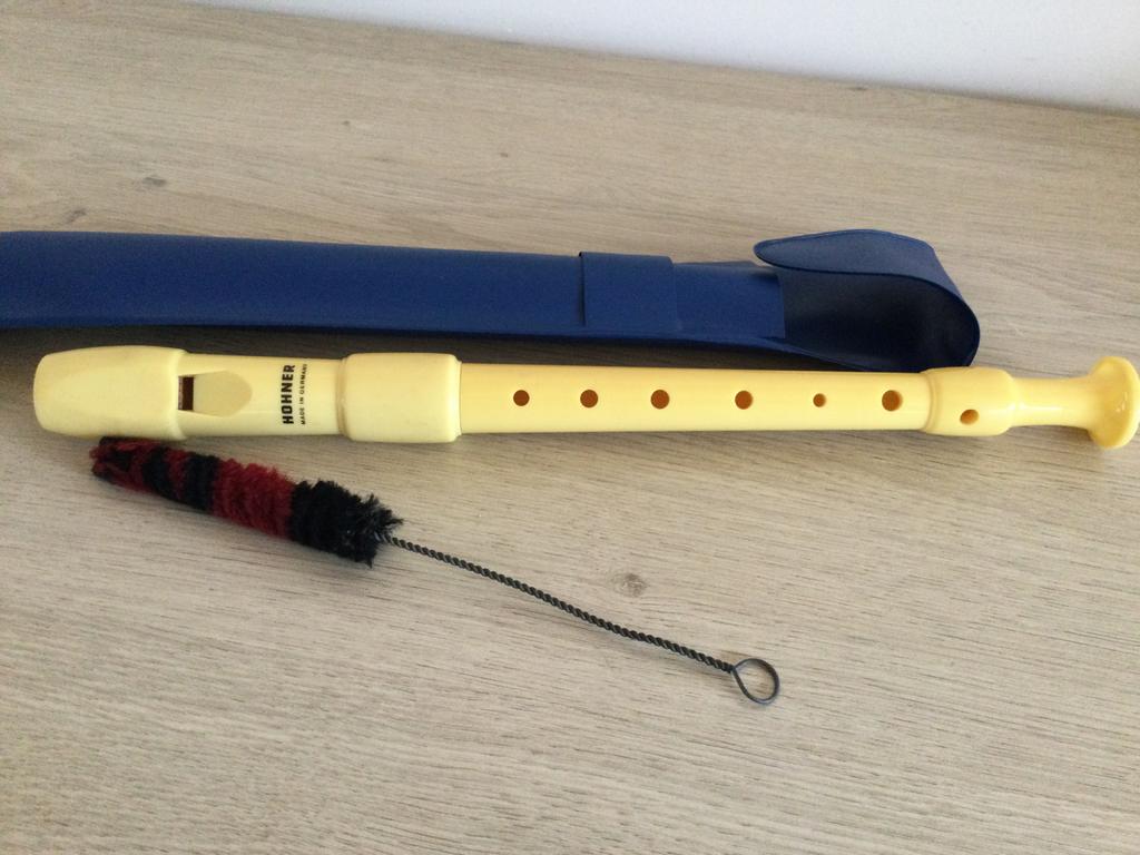 Blokfluit van het merk Höhner met borsteltje, Musique & Instruments, Instruments à vent | Flûtes à bec, Enlèvement ou Envoi, Comme neuf