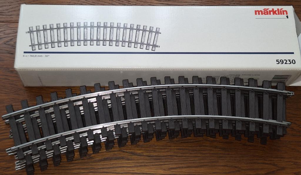 Märklin Maxi 59230 set van 6 gebogen sporen r 760.8mm / 30, Hobby en Vrije tijd, Ophalen of Verzenden, Zo goed als nieuw, Rails