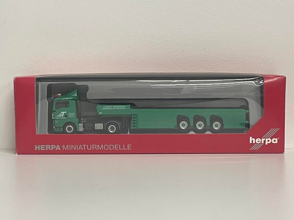 Herpa MAN TGX XL Trost binnenlader 1:87, Ophalen of Verzenden, Zo goed als nieuw, Bus of Vrachtwagen, Herpa