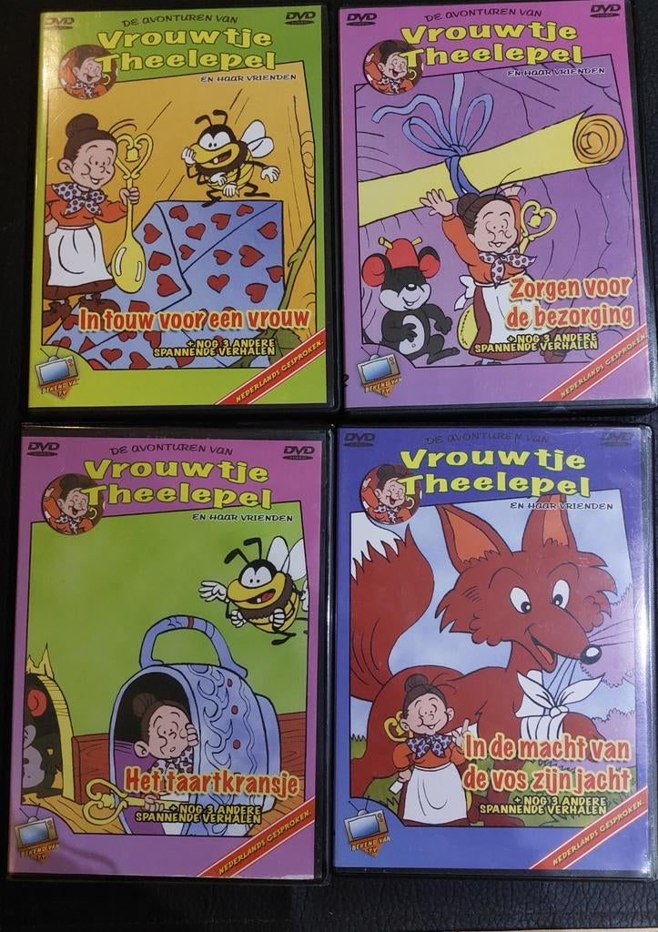 SET van 4 DVD- Vrouwtje Theelepel, CD & DVD, DVD | Enfants & Jeunesse, Envoi