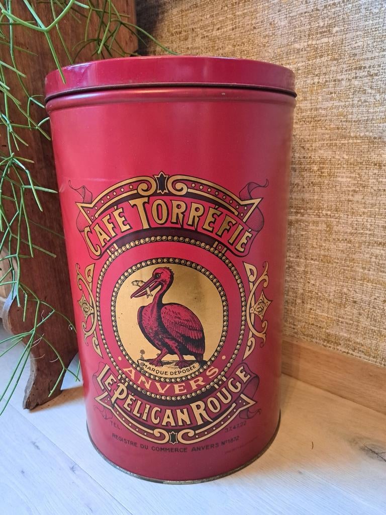 Oud groot koffieblik de Roode Pelikaan, Verzamelen, Ophalen