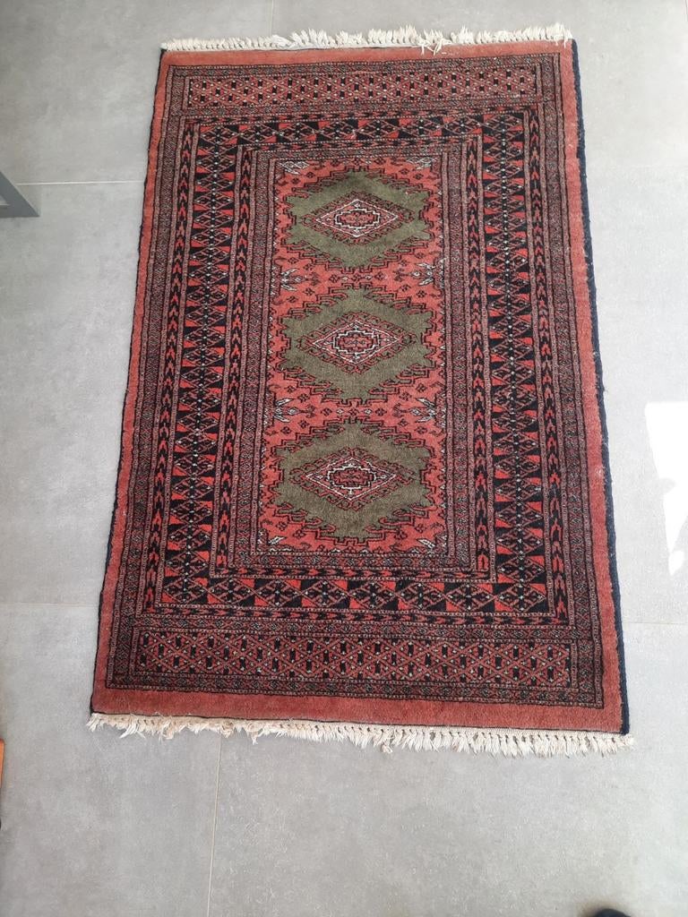 Vintage handgeknoopte Perzische tapijt 125x82cm, Antiek en Kunst, Ophalen