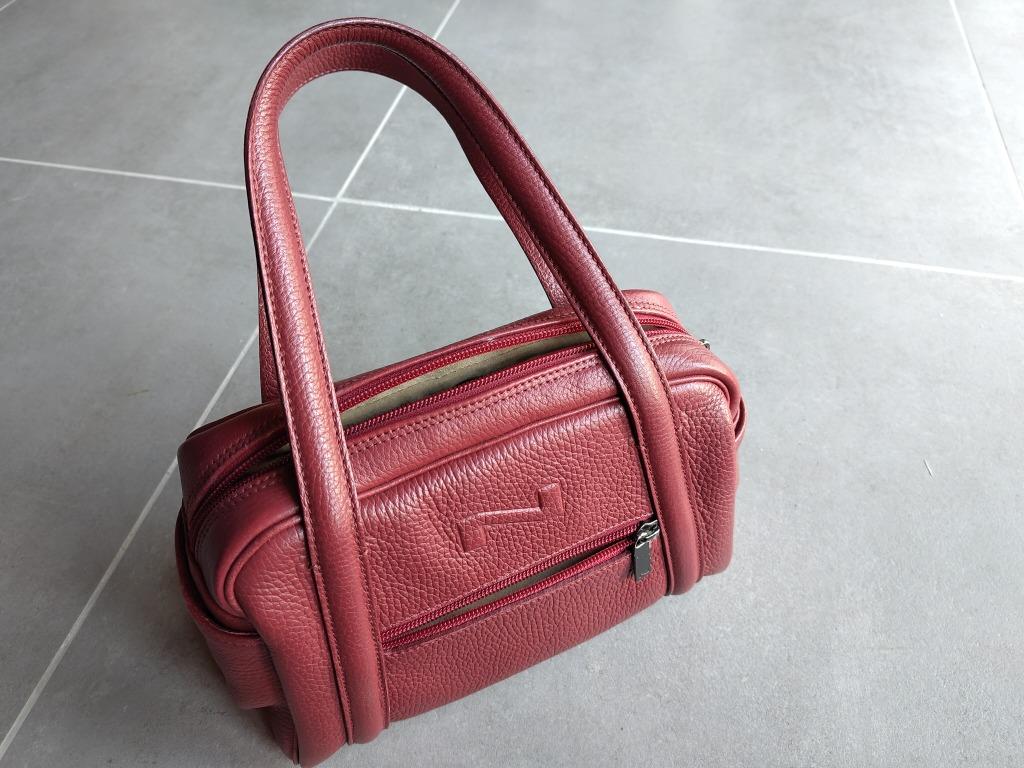 Nathan Baume rood lederen handtas, Ophalen, Gebruikt, Rood, Handtas