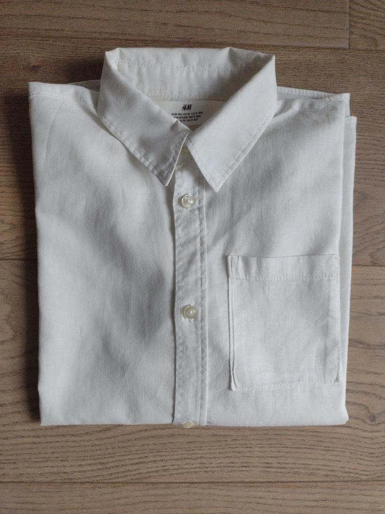 Chemise blanche en parfait état. Taille 140. H&M, Garçon, H&M, Chemise ou Chemisier, Comme neuf