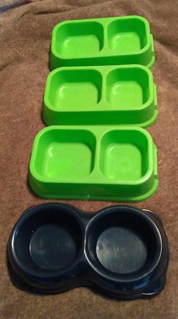 dubbele eetbakjes voor kat, Dieren en Toebehoren, Ophalen of Verzenden