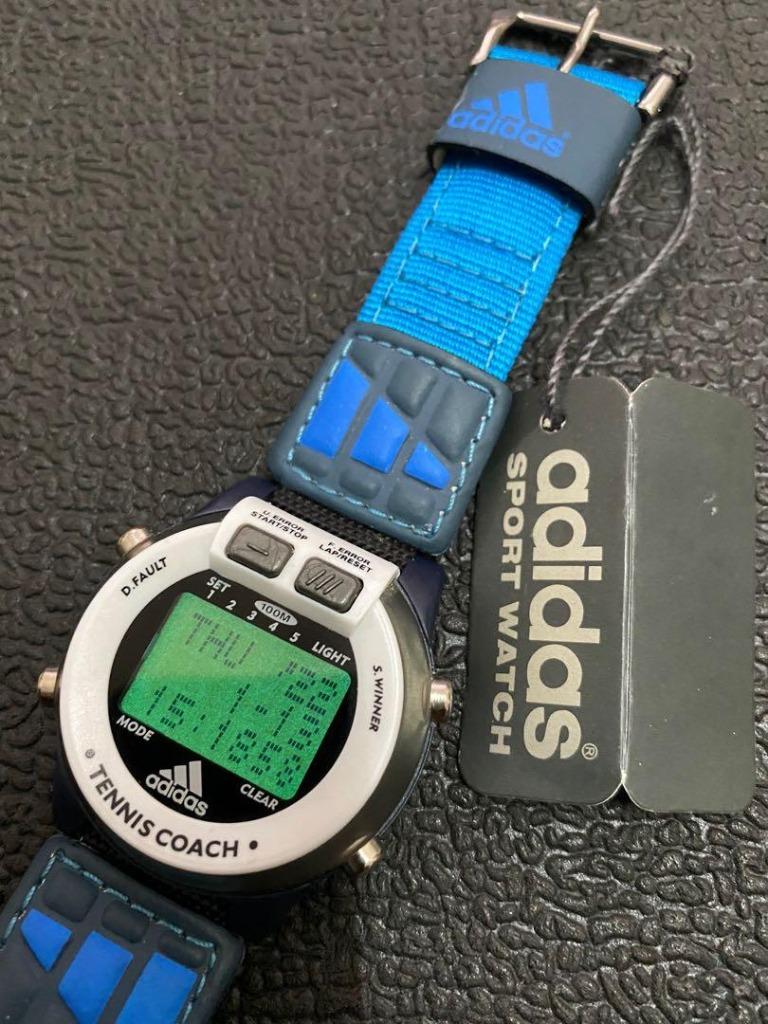 Montre ADIDAS digitale vintage "Tennis Coach" bleue, NEUVE, Enlèvement ou Envoi, Neuf