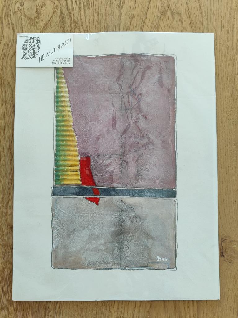 abstract kunstwerk -  HELMUT BLAZEJ, Antiquités & Art, Œuvre originale, Enlèvement, Pastel, Papier