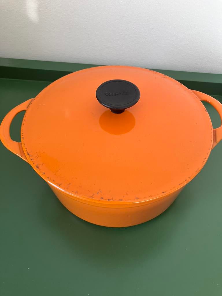 Cousances - oranje gietijzeren kookpot, Ophalen of Verzenden, Zo goed als nieuw
