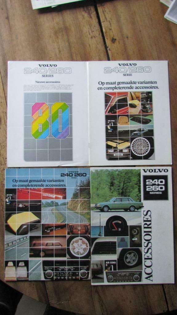 VOLVO 240-260 accessoires brochures/folders, Boeken, Auto's | Folders en Tijdschriften, Ophalen of Verzenden, Zo goed als nieuw