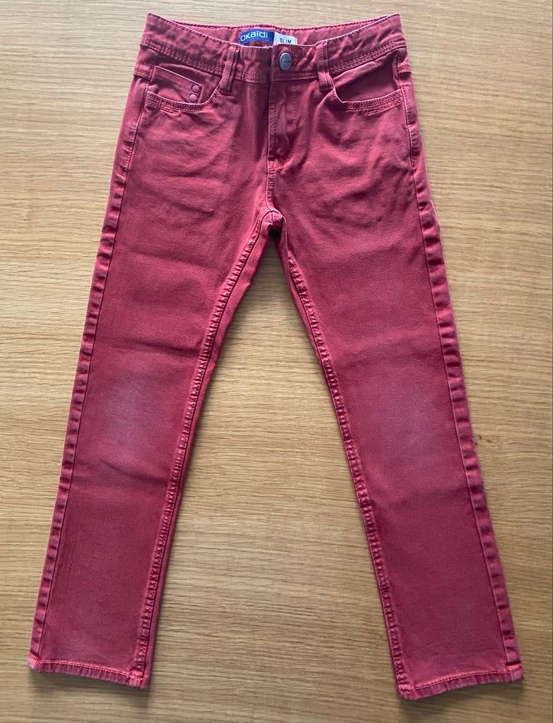Pantalon slim bordeaux - 6 ans - 5€, Utilisé, Garçon, Pantalon
