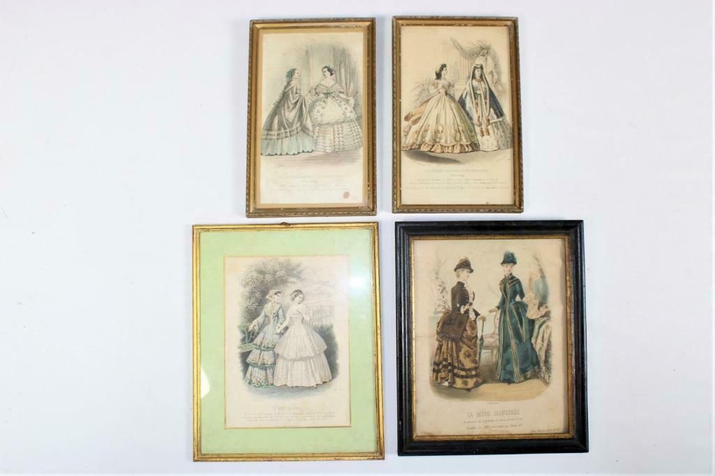 litho ancienne "La mode illustrée", XIXe siècle, Enlèvement ou Envoi