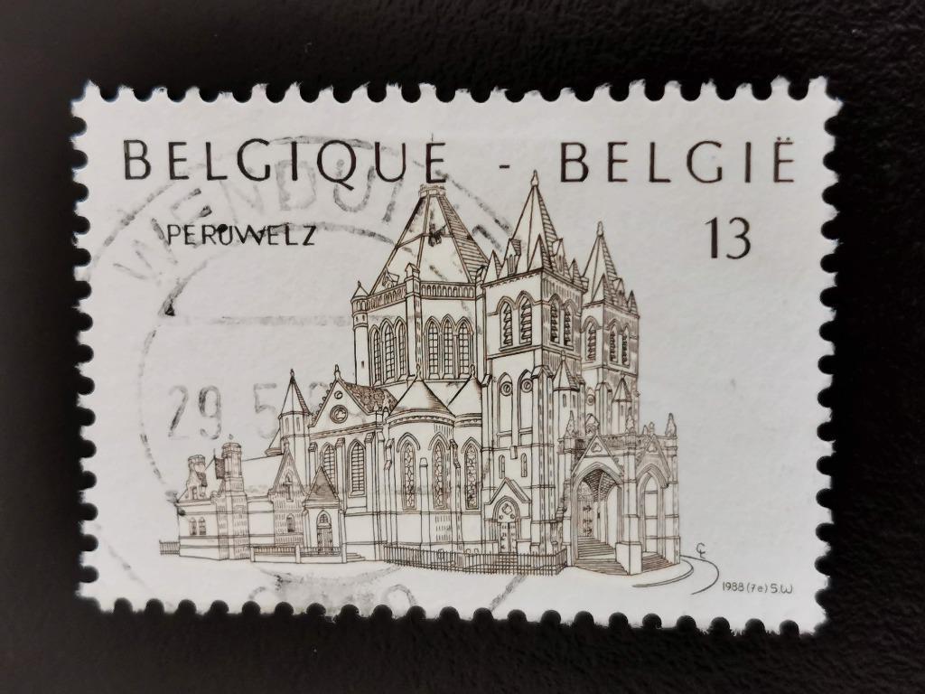 Belgique 1988 - Péruwelz - Basilique, Enlèvement ou Envoi, Affranchi