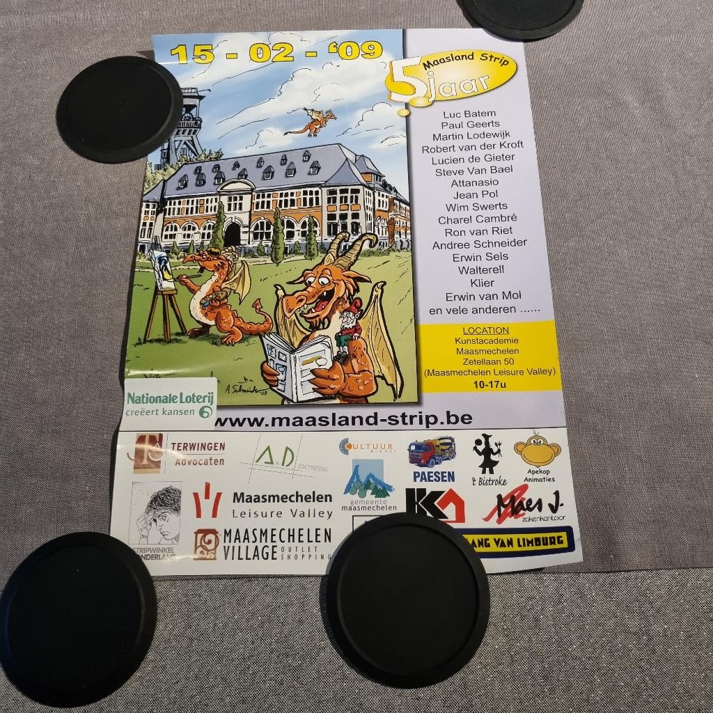 Affiche / Poster Maasland Strip - Maasmechelen 2009, Rechthoekig Staand, Ophalen of Verzenden, Zo goed als nieuw, A1 t/m A3