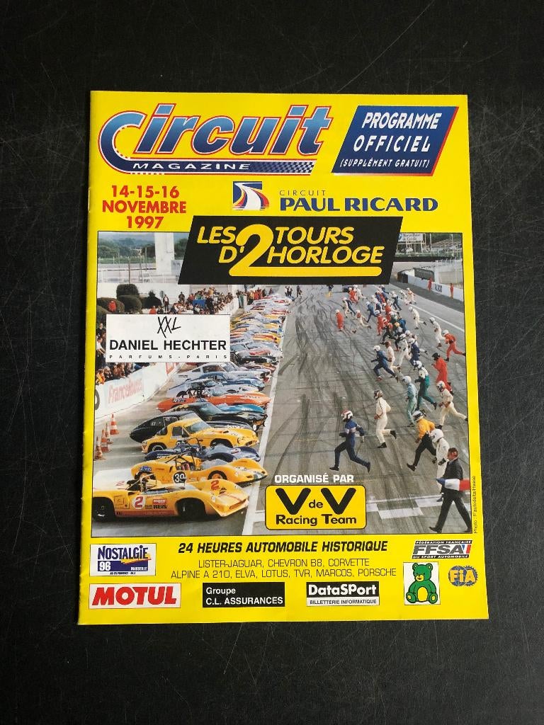 programme 2 Tours Horloge Paul Ricard 1997 Alpine Chevron, Collections, Enlèvement ou Envoi