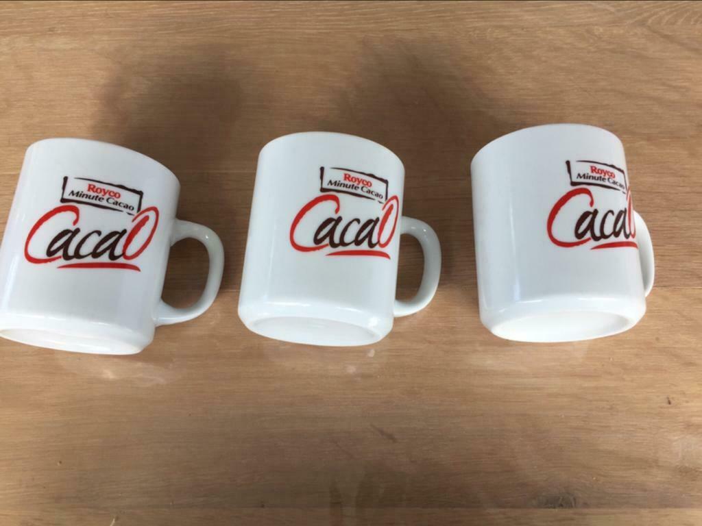 Lot de 3 tasses «  Royco Minute Cacao », Collections, Comme neuf, Ustensile