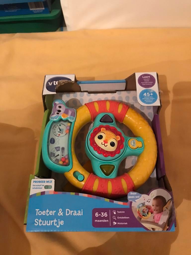 VTech Toeter & Draai Stuurtje, Kinderen en Baby's, Speelgoed | Vtech, Zo goed als nieuw, 0 tot 6 maanden, Ophalen