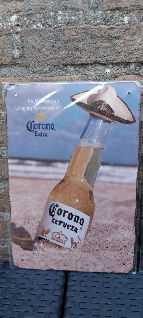 Reclamebord Corona Cerveza (nr 4), Ophalen of Verzenden, Nieuw, Reclamebord, Plaat of Schild, Overige merken