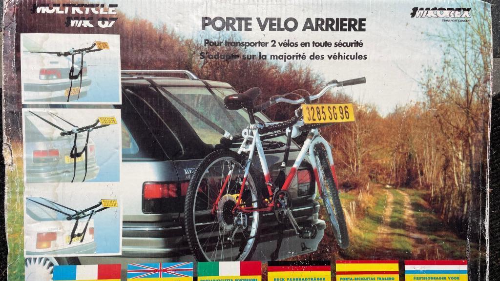 Hatchback fietshouder, Ophalen, 2 fietsen, Gebruikt, Achterklepdrager