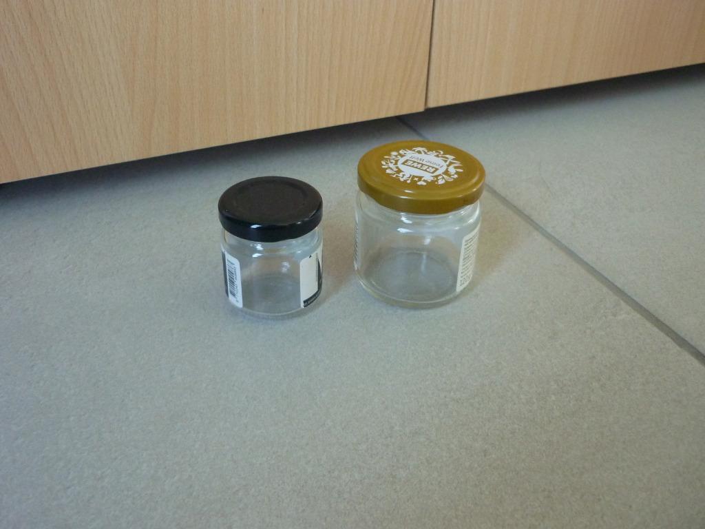 Gratis Kleine glazen potjes, 90 ml en 50 ml, Ophalen of Verzenden