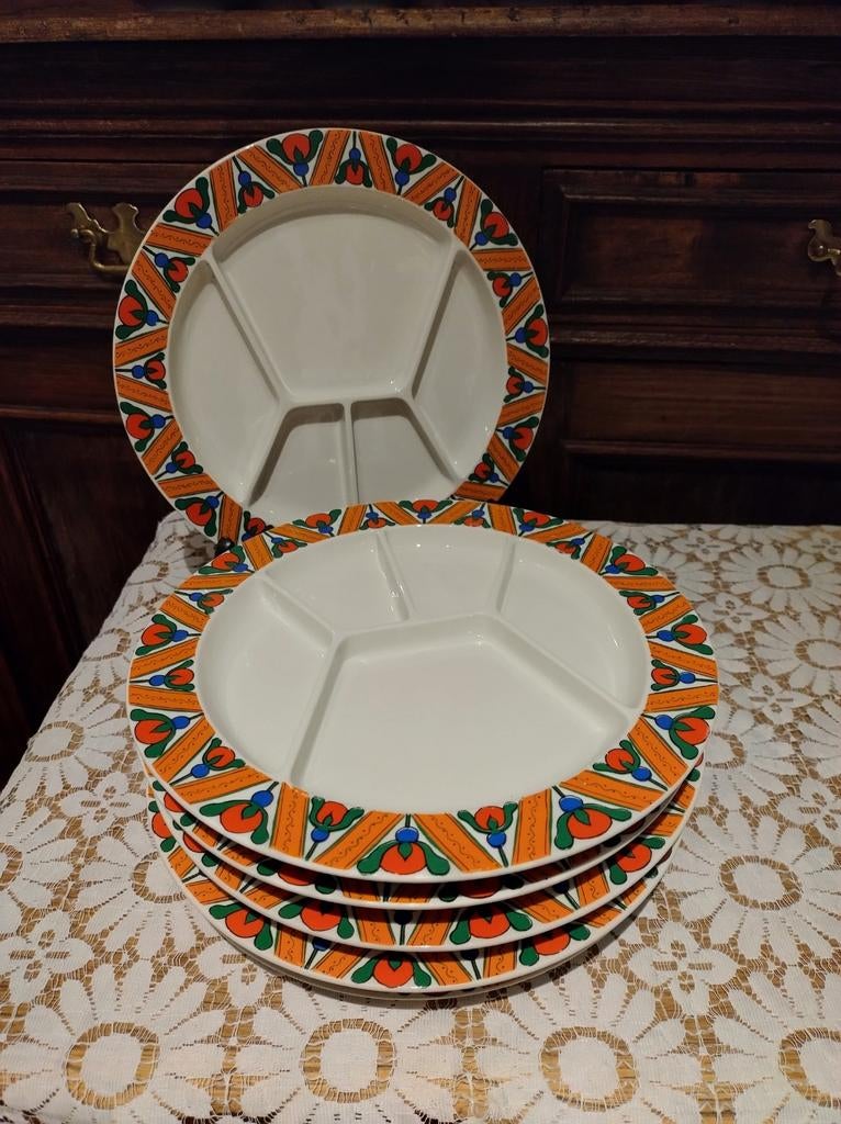 6 assiettes à fondue Villeroy et boch, Enlèvement ou Envoi, Comme neuf