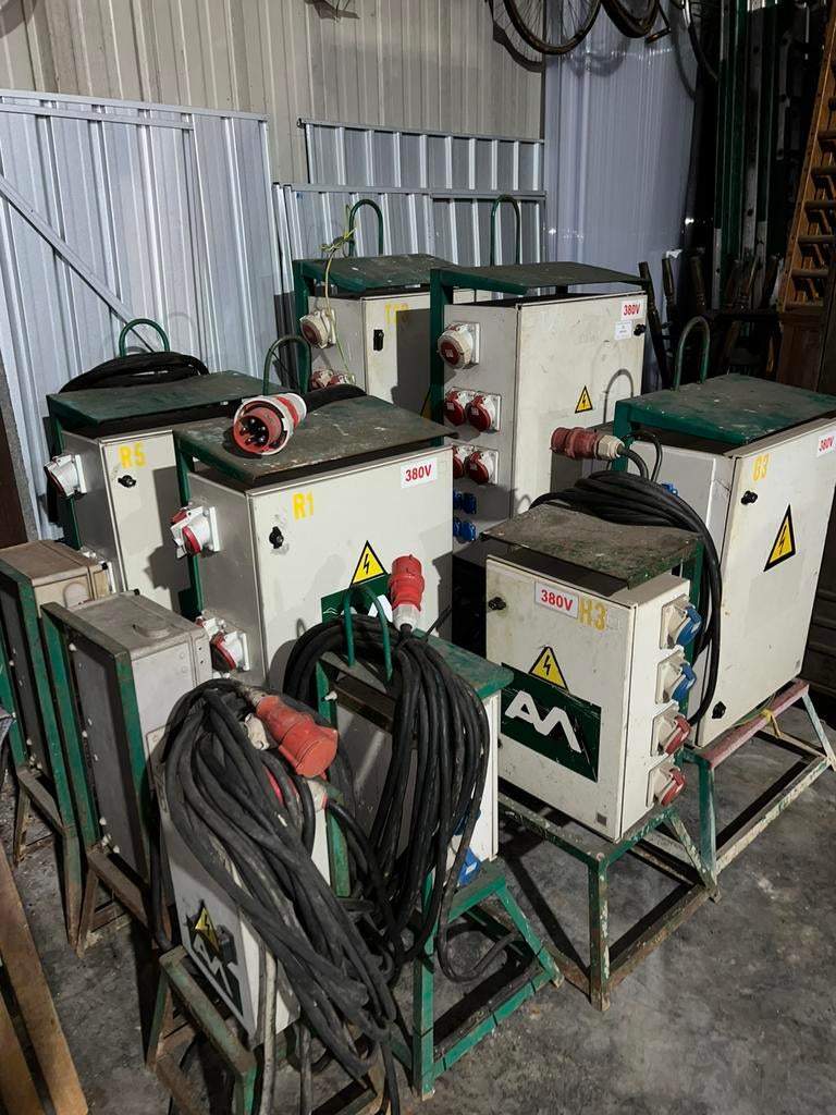 Cables et armoires électriques pour chantier, Enlèvement, Comme neuf