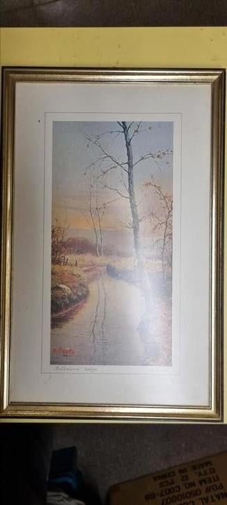 Schilderd kabbelend beekje can a.loots, Antiek en Kunst, Ophalen