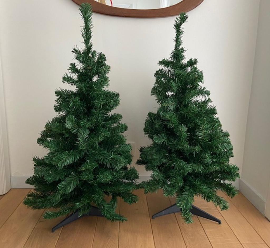 Lot de 2 sapins artificiels état neuf, Ophalen, Zo goed als nieuw
