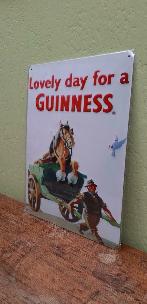 Plaque publicitaire en métal Guinness 40 x 30 cm, Collections, Envoi, Neuf, Panneau publicitaire