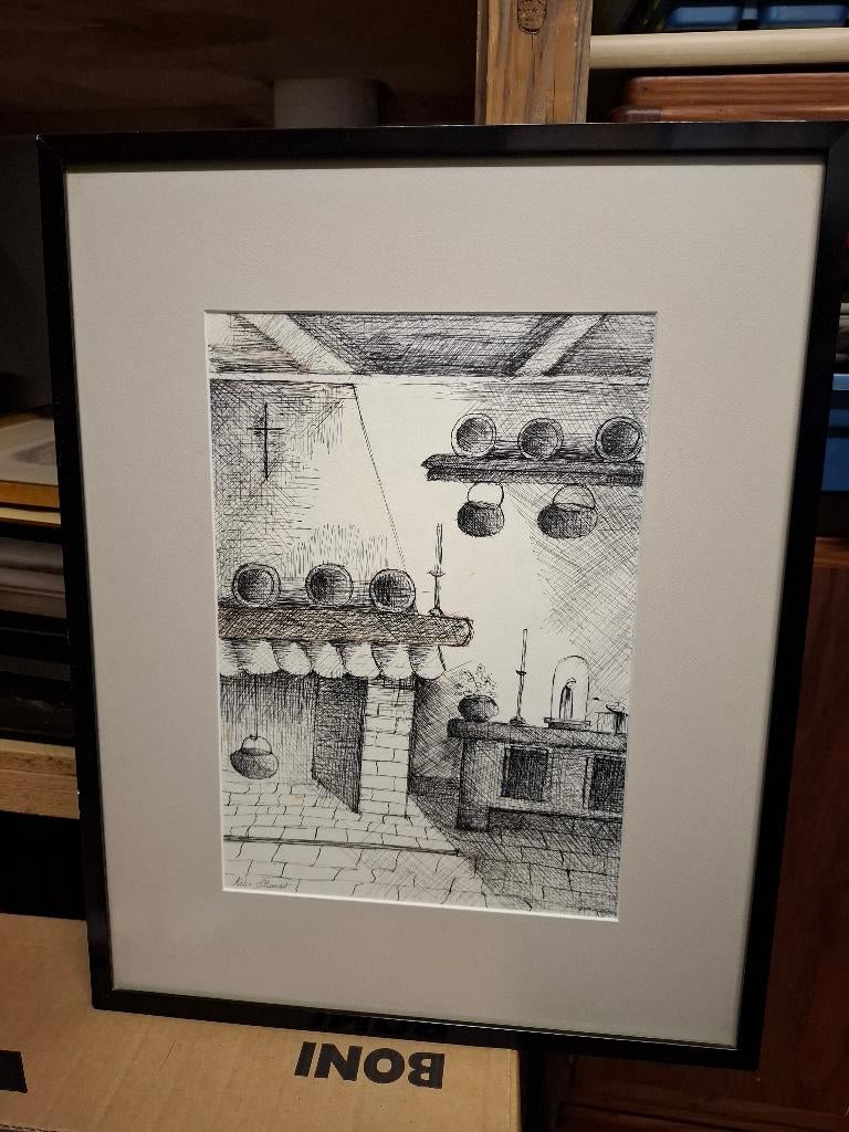 pentekening Katie d'Hondt, Antiek en Kunst, Ophalen