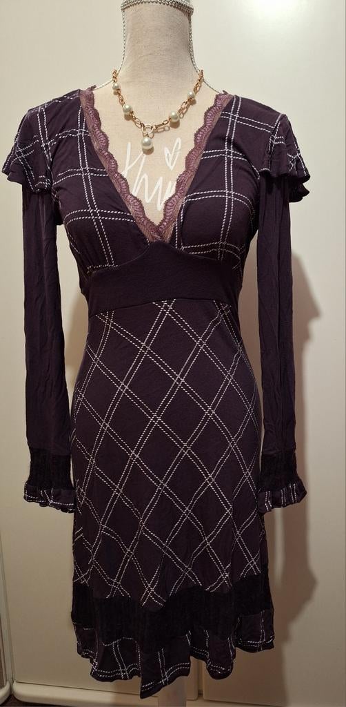 Prachtige paarse jurk Italiaans merk " Verso"maat medium, Kleding | Dames, Maat 38/40 (M), Verso, Paars, Cocktailjurk